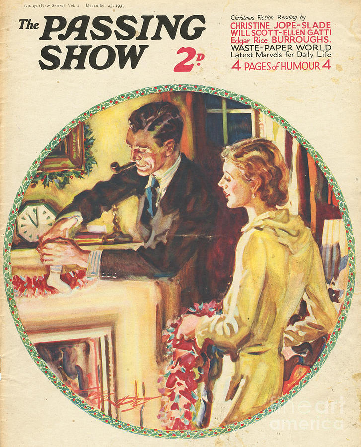 Christmas Drawing - 1930s,usa,the Passing Show,magazine by The Advertising Archives