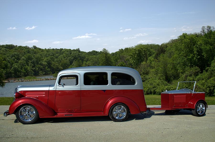 1937 Chevrolet Suburban with Trailer Photograph by Tim McCullough