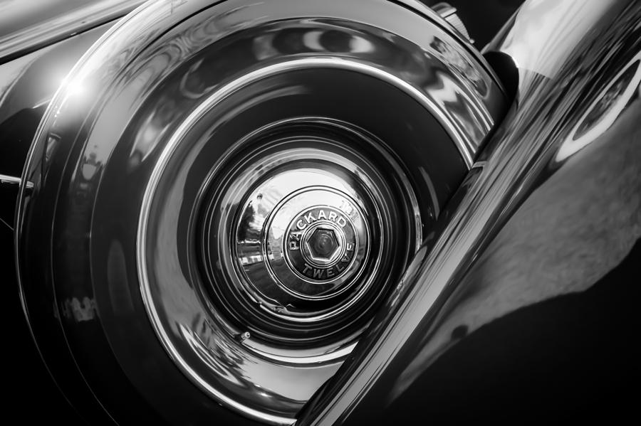 1937 Packard 1508 Dietrich Convertible Sedan Spare Tire Photograph by Jill Reger