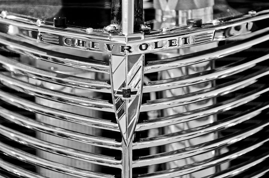 1939 Chevrolet Coupe Grille Emblem  Photograph by Jill Reger
