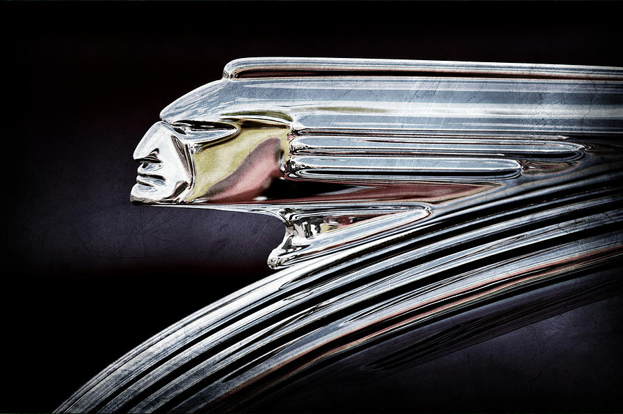 Car Photograph - 1939 Pontiac Silver Streak Chief Hood Ornament by Jill Reger