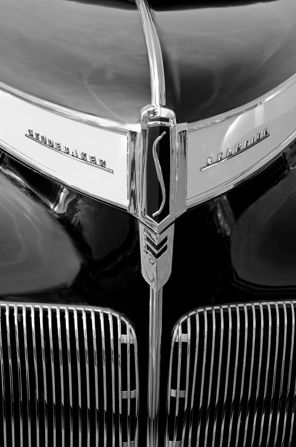 Car Photograph - 1941 Studebaker Champion Hood Emblem by Jill Reger