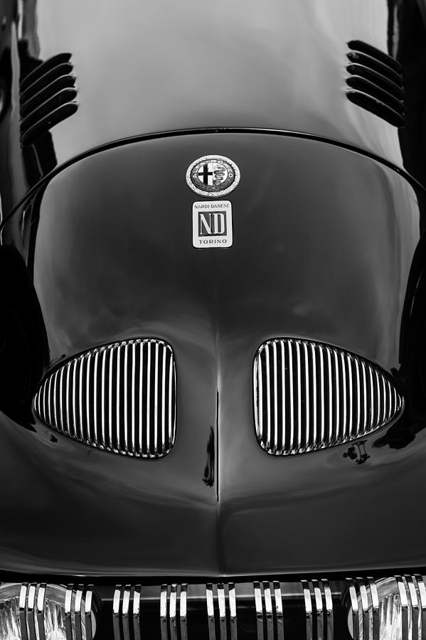 Black And White Photograph - 1948 Alfa Romeo Nardi Danese Convertible by Jill Reger
