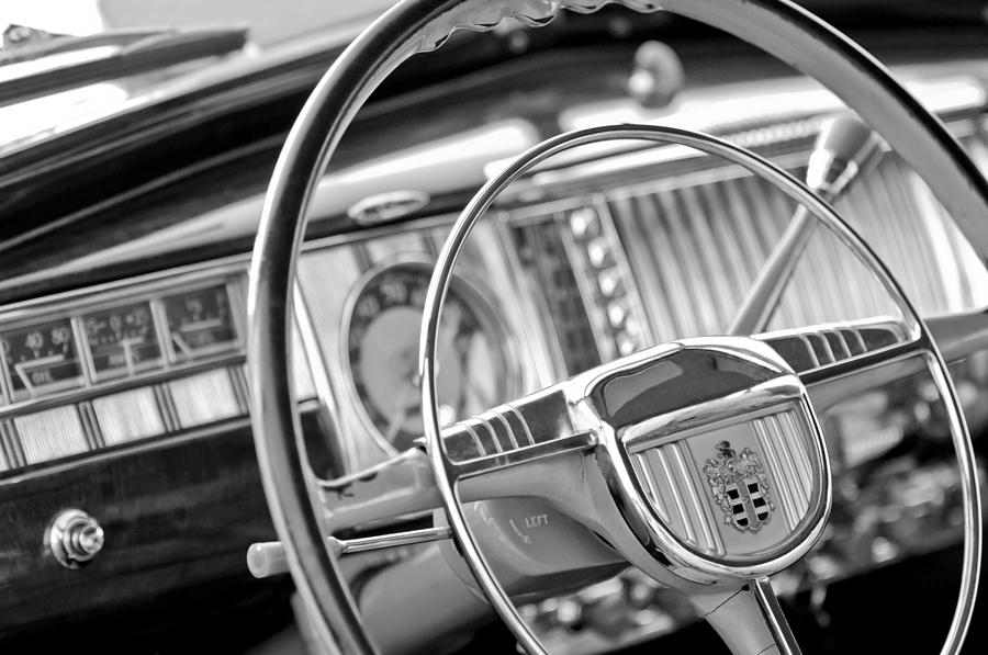 1948 Dodge Steering Wheel Photograph by Jill Reger