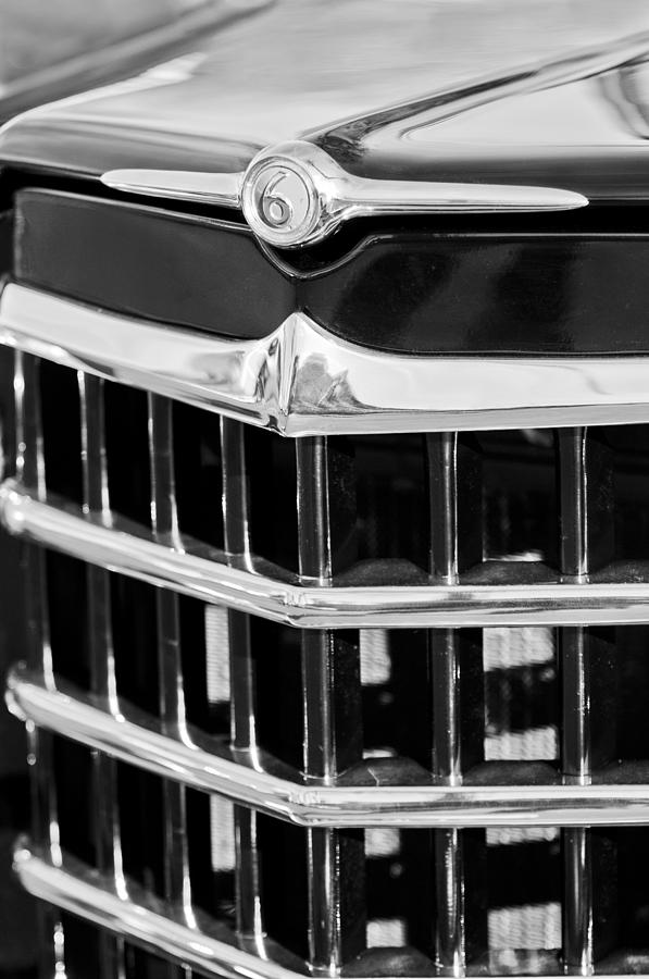 1950 Willys Jeepster Grille Emblem Photograph by Jill Reger