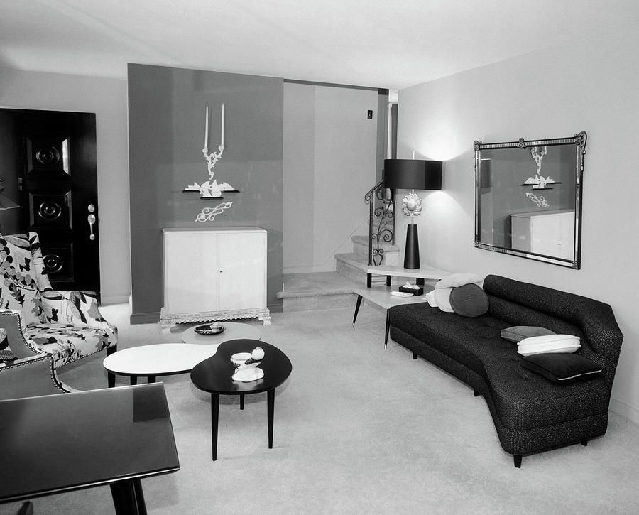 1950s Living Room With Television Set