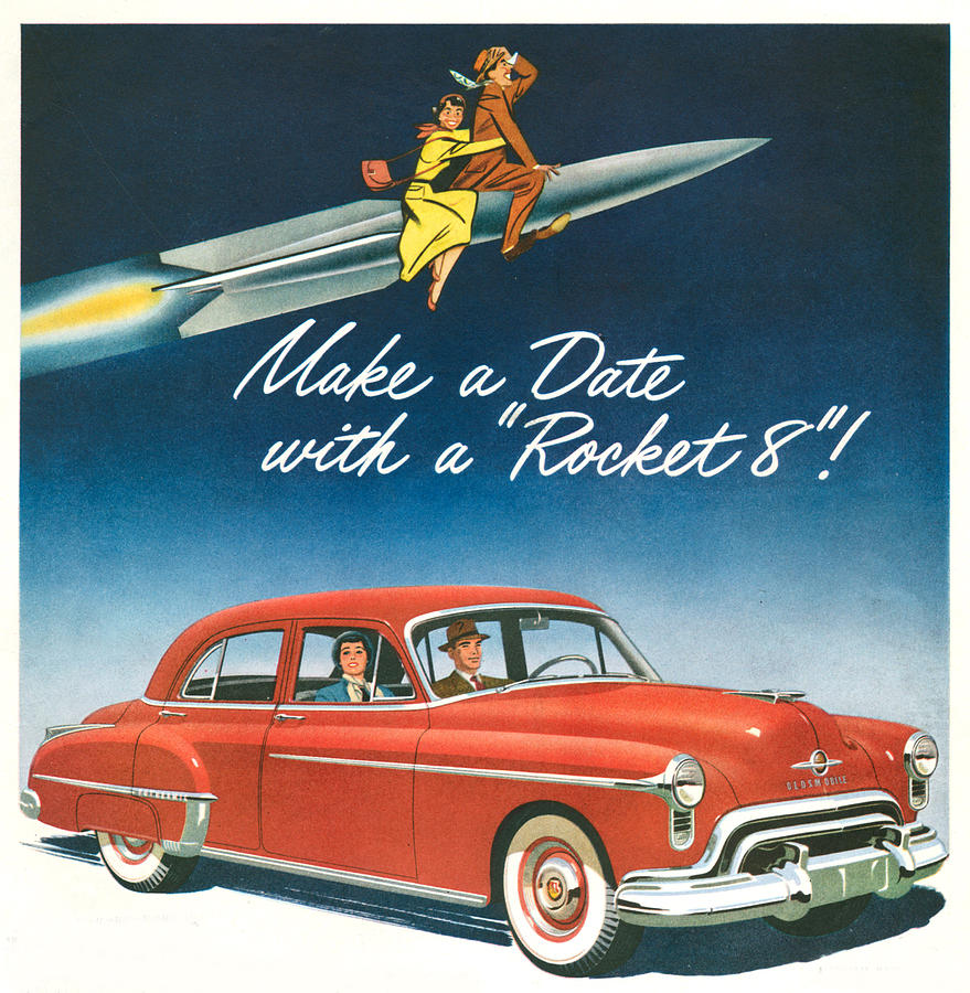 1950s Usa Oldsmobile Magazine Advert Photograph by The ...