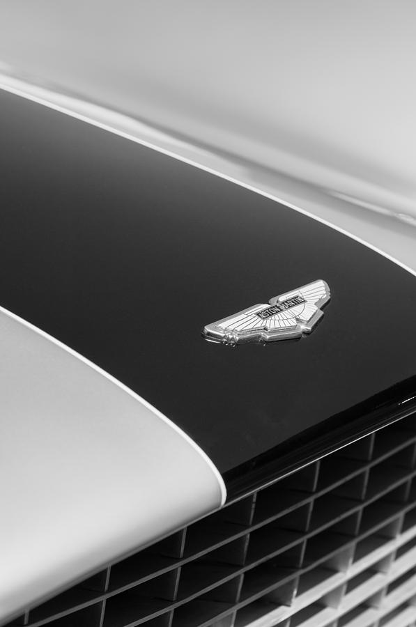 Car Photograph - 1951 Aston Martin DB2 Coupe Hood Emblem by Jill Reger
