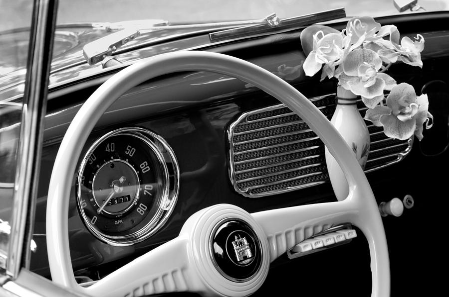 1952 Volkswagen VW Bug Steering Wheel #2 Photograph by Jill Reger