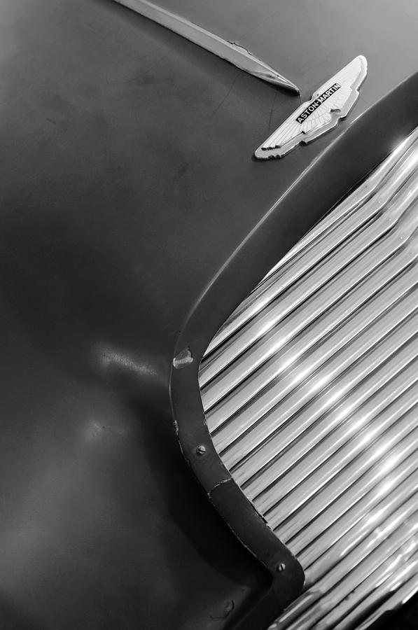 Car Photograph - 1953 Aston Martin DB2 Vantage Drophead Coupe Grille Emblem by Jill Reger
