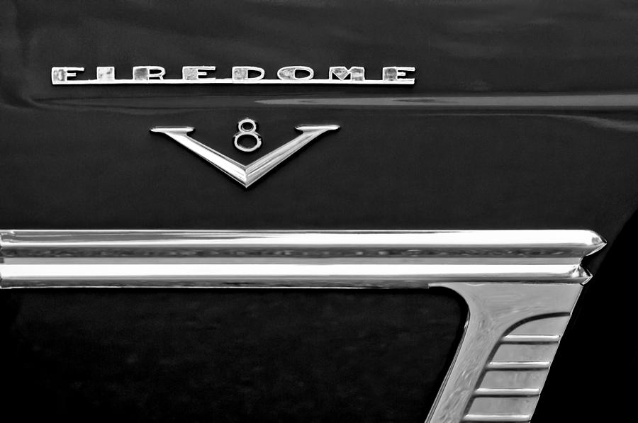 1953 DeSoto Firedome Convertible Side Emblem Photograph by Jill Reger