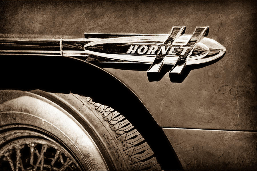 1953 Hudson Hornet Side Emblem Photograph by Jill Reger