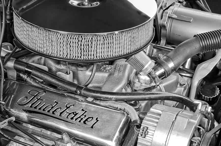 1953 Studebaker Champion Starliner Engine Photograph by Jill Reger