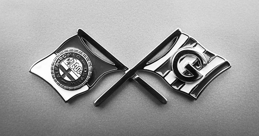 1955 Alfa Romeo 1900 CSS Ghia Aigle Cabriolet Emblem Photograph by Jill Reger