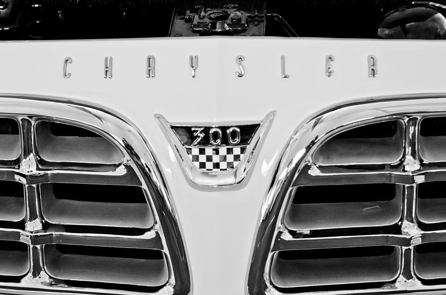1955 Chrysler C300 Grille Emblem Photograph by Jill Reger