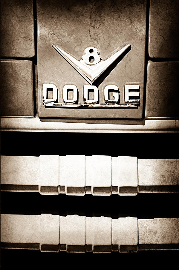 1955 Dodge C-3-B8 Pickup Truck Emblem Photograph by Jill Reger - Fine ...