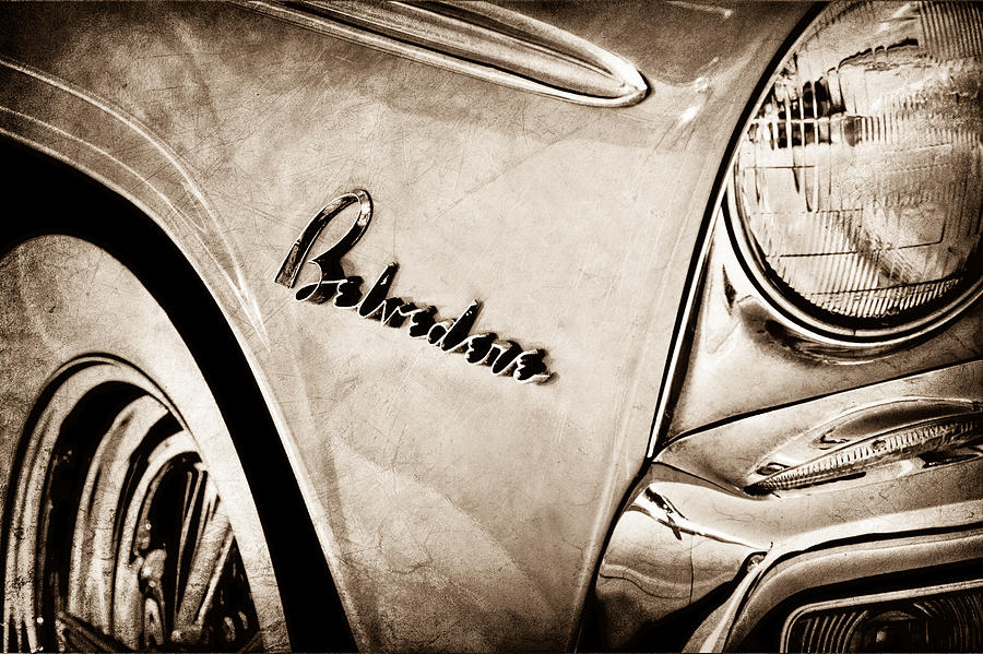 1955 Plymouth Belvedere Emblem Photograph by Jill Reger