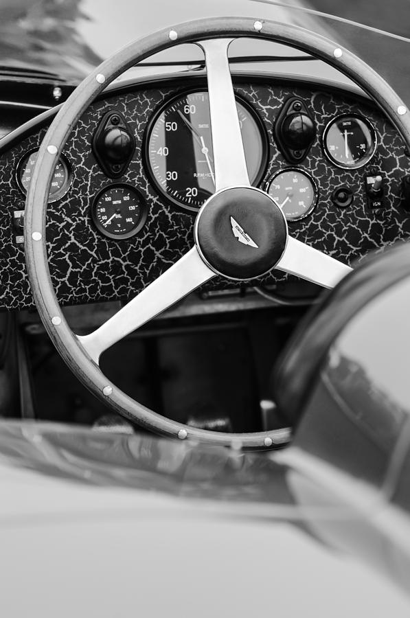 Car Photograph - 1957 Aston Martin DBR2 Steering Wheel by Jill Reger