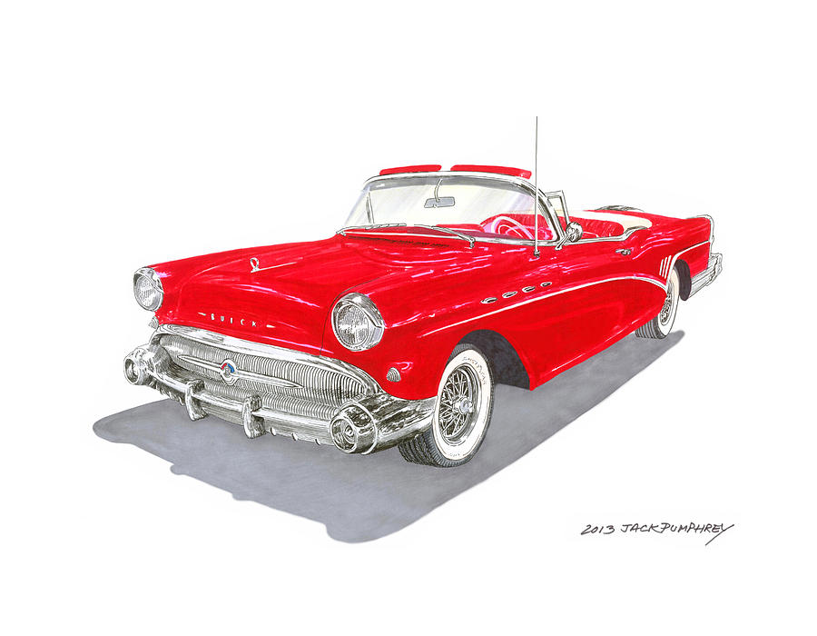 1957 Buick Special Convertible Painting by Jack Pumphrey