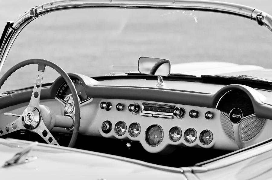 1957 Chevrolet Corvette Roadster Dashboard Photograph by Jill Reger