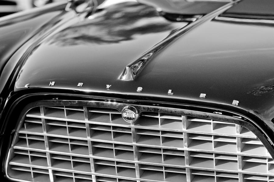 1957 Chrysler 300C Grille Emblem Photograph by Jill Reger