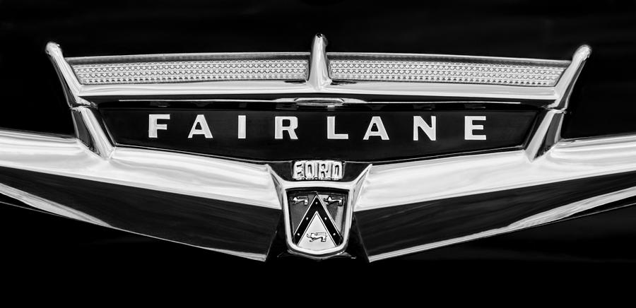Car Photograph - 1957 Ford Fairlane Convertible Emblem by Jill Reger