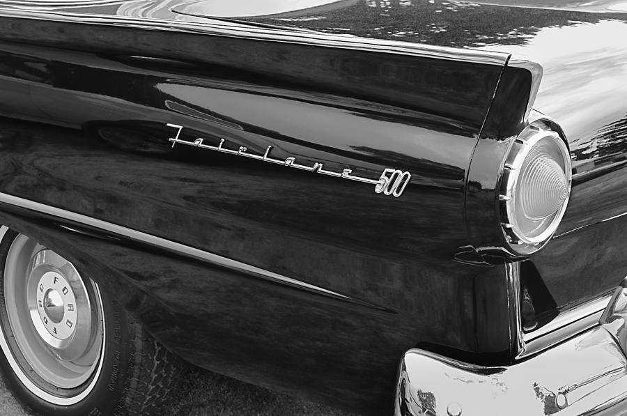 Car Photograph - 1957 Ford Fairlane Convertible Wheel Emblem by Jill Reger