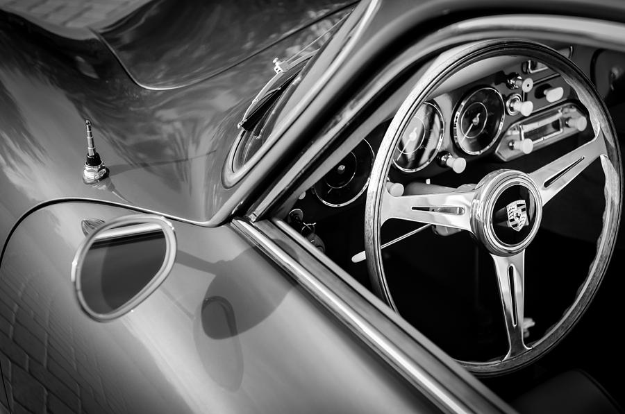 Car Photograph - 1957 Porsche Steering Wheel by Jill Reger