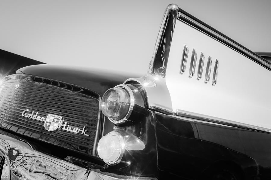 Car Photograph - 1957 Studebaker Golden Hawk Supercharged Sports Coupe Taillight Emblem by Jill Reger