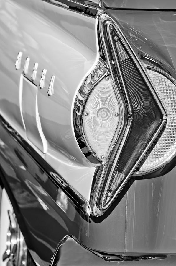 Black And White Photograph - 1958 Edsel Wagon Tail Light by Jill Reger