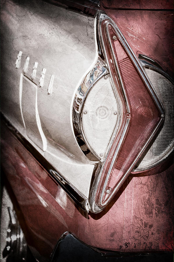 1958 Edsel Wagon Taillight Emblem Photograph by Jill Reger