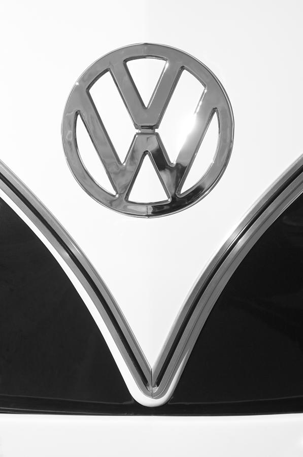 1958 Volkswagen VW Bus Emblem Photograph by Jill Reger - Fine Art America