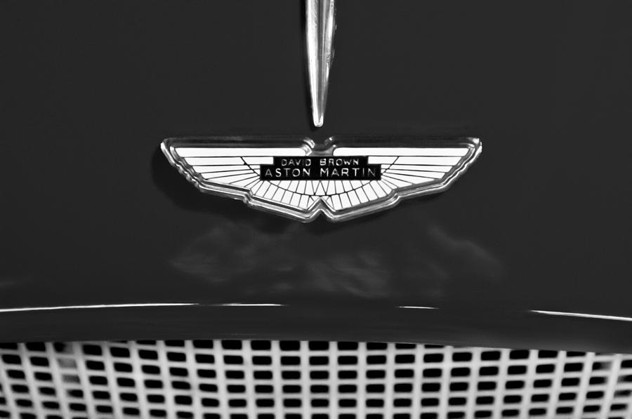 Car Photograph - 1959 Aston Martin Db Mk IIIb Drophead Coupe Hood Emblem by Jill Reger
