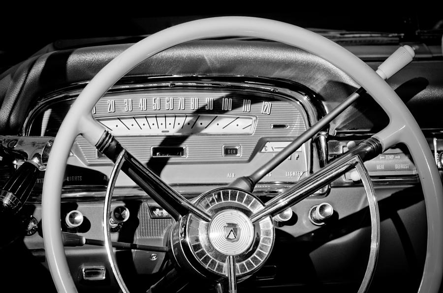 1959 Ford Fairlane Steering Wheel Photograph by Jill Reger