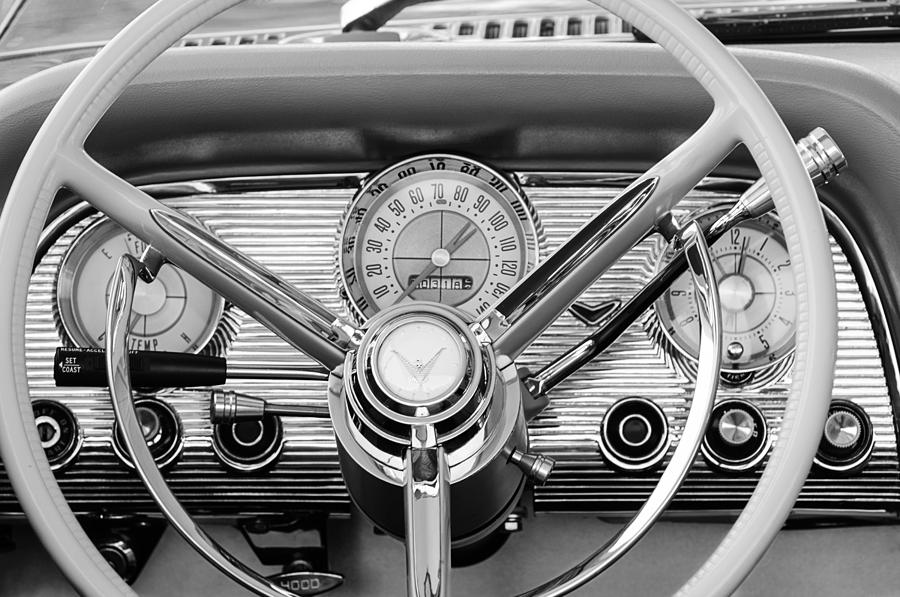 1959 Ford Thunderbird Convertible Steering Wheel #2 Photograph by Jill Reger