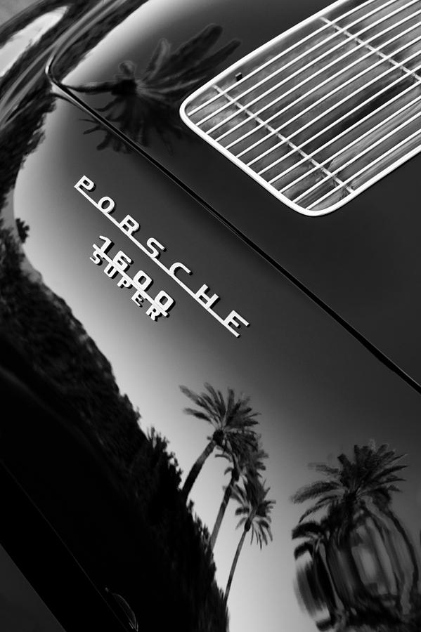 Car Photograph - 1959 Porsche 356 A 1600 Convertible D Rear Emblem by Jill Reger