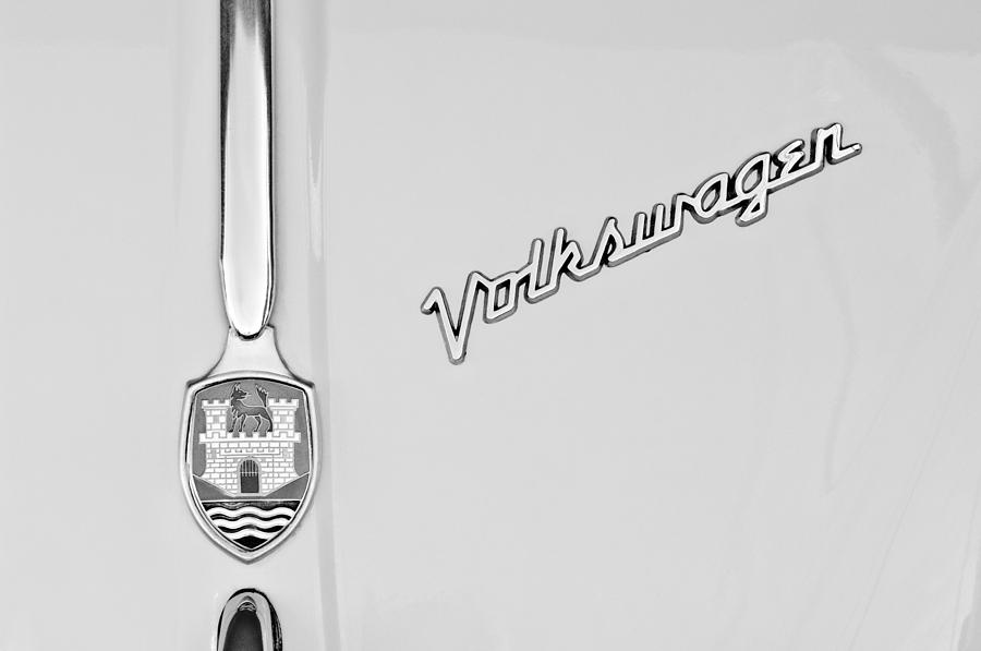 1959 Volkswagen VW Beetle Convertible Emblem Photograph by Jill Reger