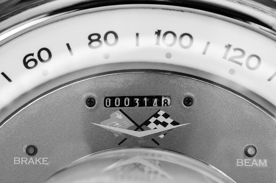 1960 Chevrolet Corvette Speedometer Photograph by Jill Reger