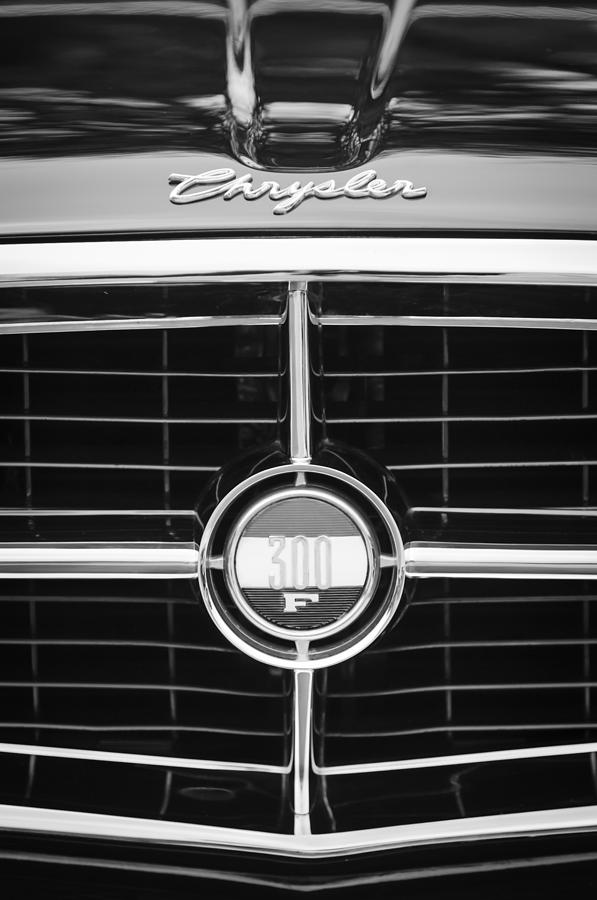 1960 Chrysler 300F Convertible Grille Emblem Photograph by Jill Reger