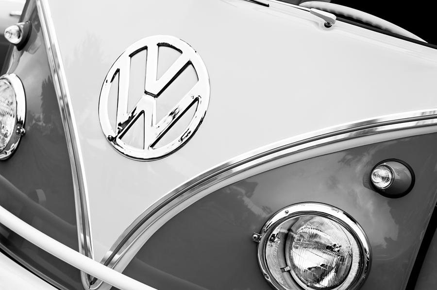 1960 Volkswagen VW 23 Window Microbus Emblem Photograph by Jill Reger