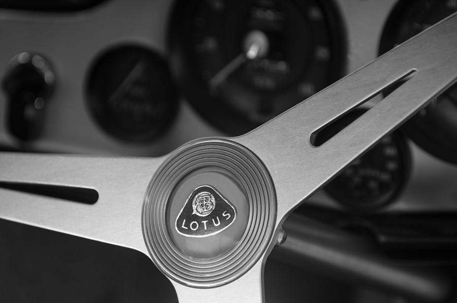 1961 Lotus Elite Series II Coupe Steering Wheel Emblem Photograph by Jill Reger
