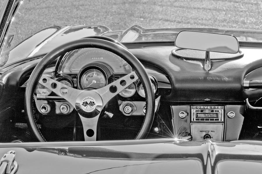 1962 Chevrolet Corvette Steering Wheel Photograph by Jill Reger