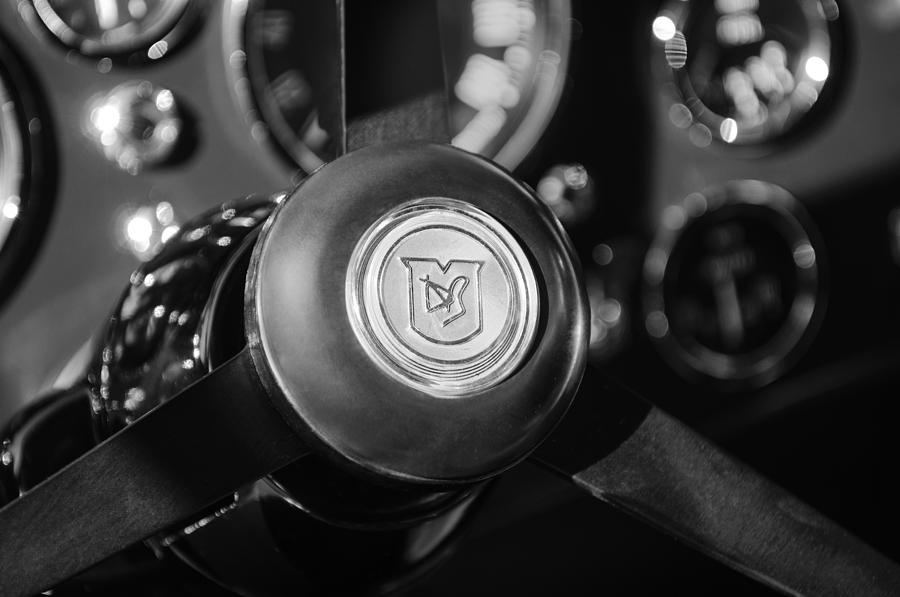 1964 Aston Martin Steering Wheel Emblem Photograph by Jill Reger