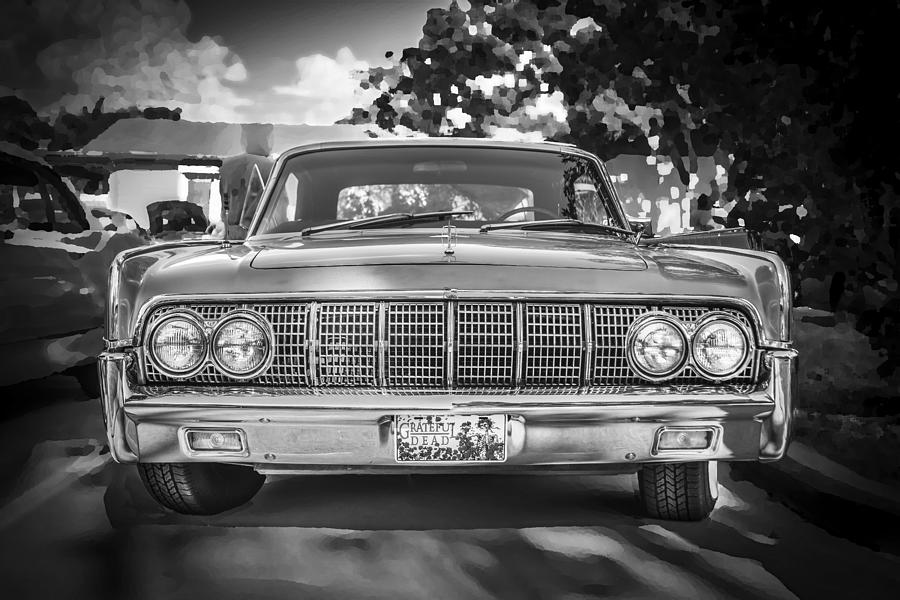1964 Lincoln Continental Convertible BW #2 Photograph by Rich Franco
