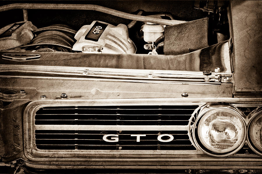 1964 Pontiac GTO Grille Emblem - Engine Photograph by Jill Reger | Fine ...