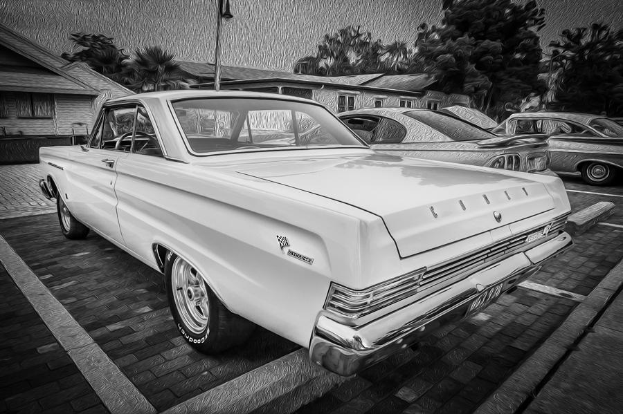 1965 Mercury Comet Cyclone GT  Painted BW Photograph by Rich Franco