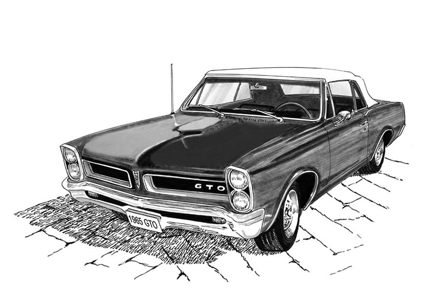 1965 Pontiac Gto Painting - 1965 Pontiac G T O Convertible by Jack Pumphrey