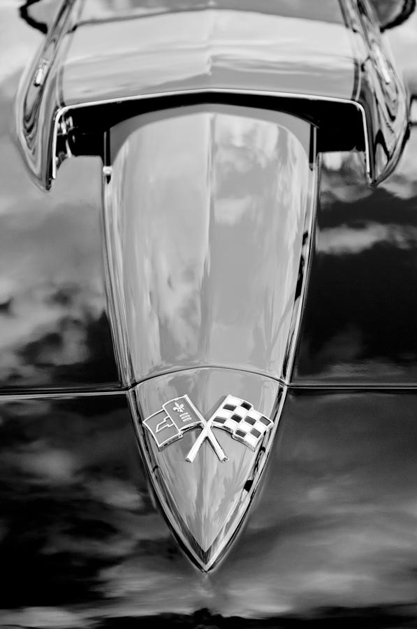 1966 Chevrolet Corvette Hood Emblem Photograph by Jill Reger