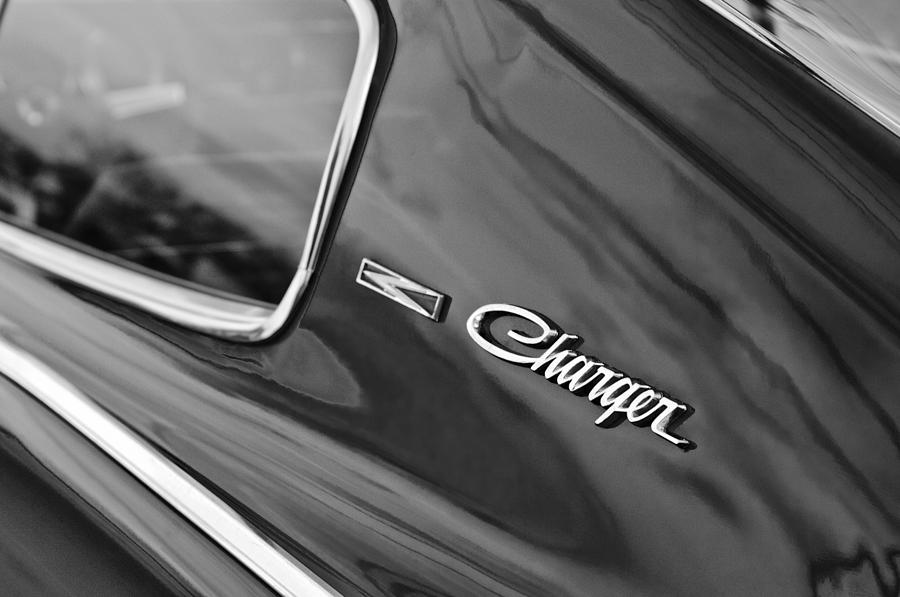1966 Dodge Charger Emblem Photograph by Jill Reger