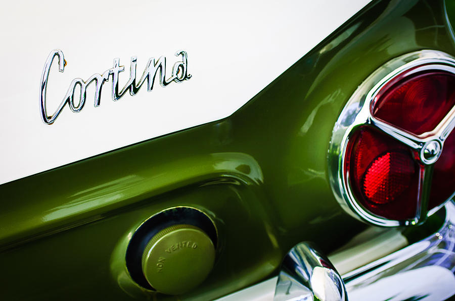 Car Photograph - 1966 Lotus Cortina Mk1 Taillight Emblem by Jill Reger
